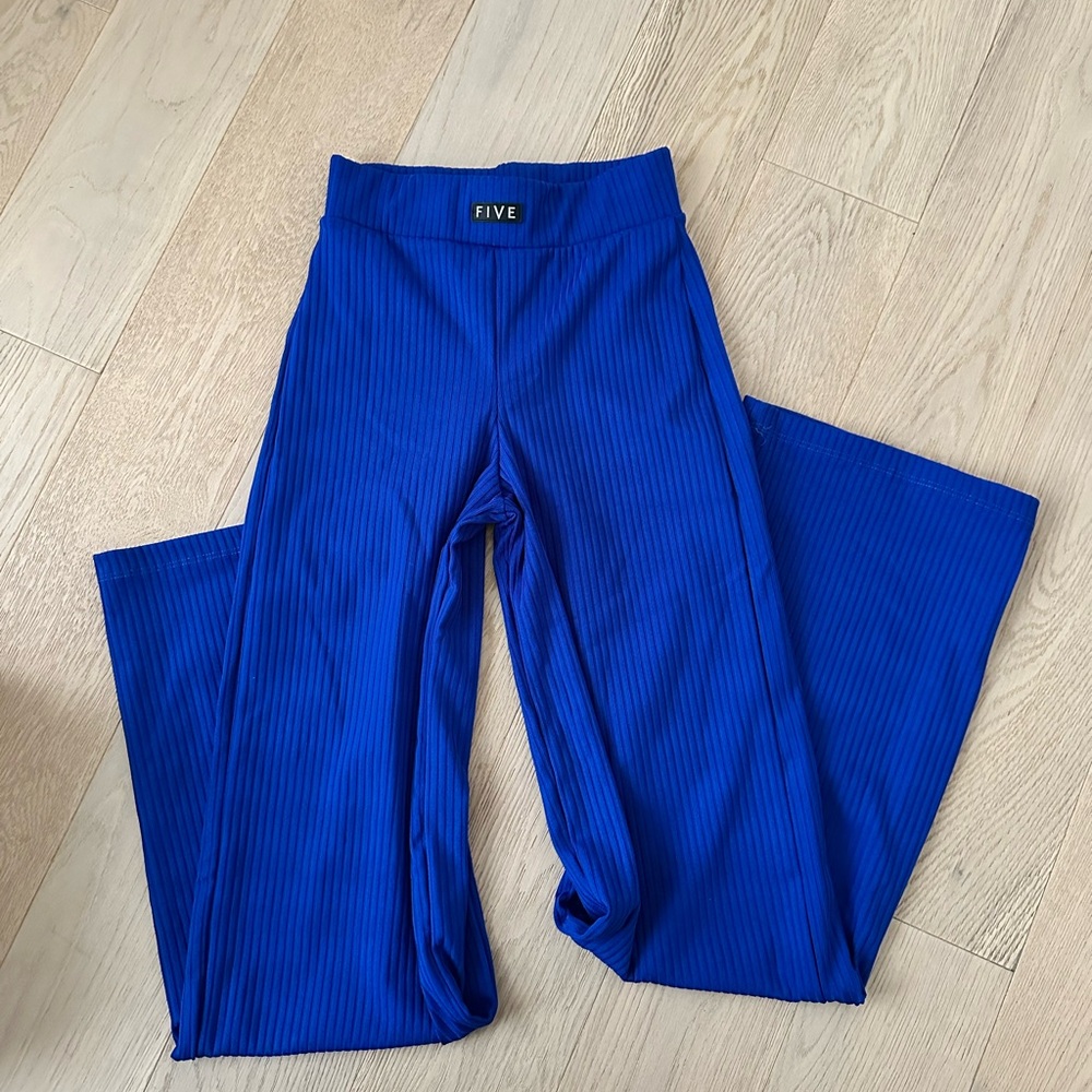 FIVE Blue Ribbed Pants YL